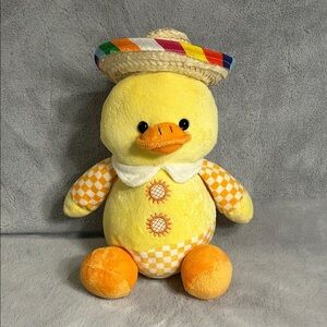 Kellytoy Yellow Duck Plush with Sombrero